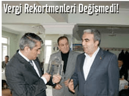 Emirdağ'ın 2009 Yılı Vergi Rekortmenleri Ödüllendirildi